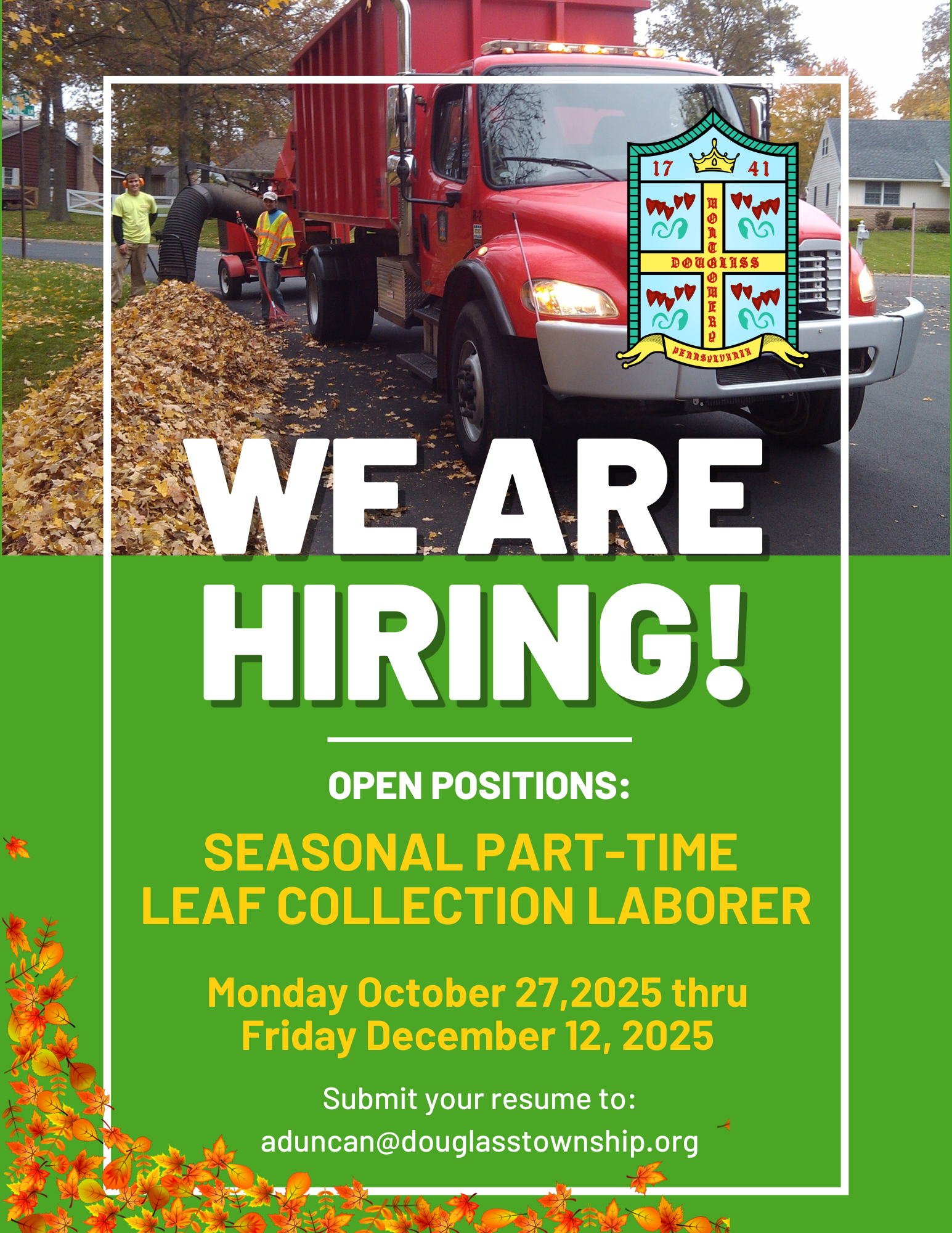 Leaf Collection Hiring Now